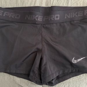 Black Nike Pro shorts. Size small.